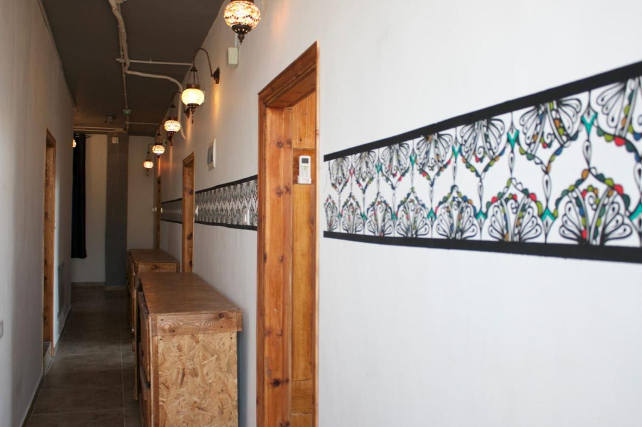 Corridor with painted frieze