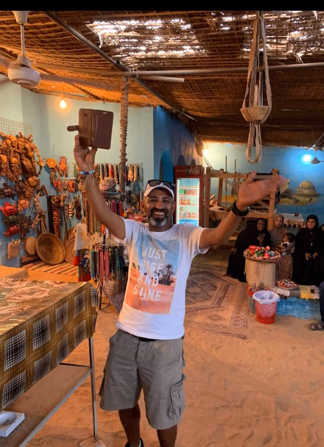 Rami in a Bedouin craft shop