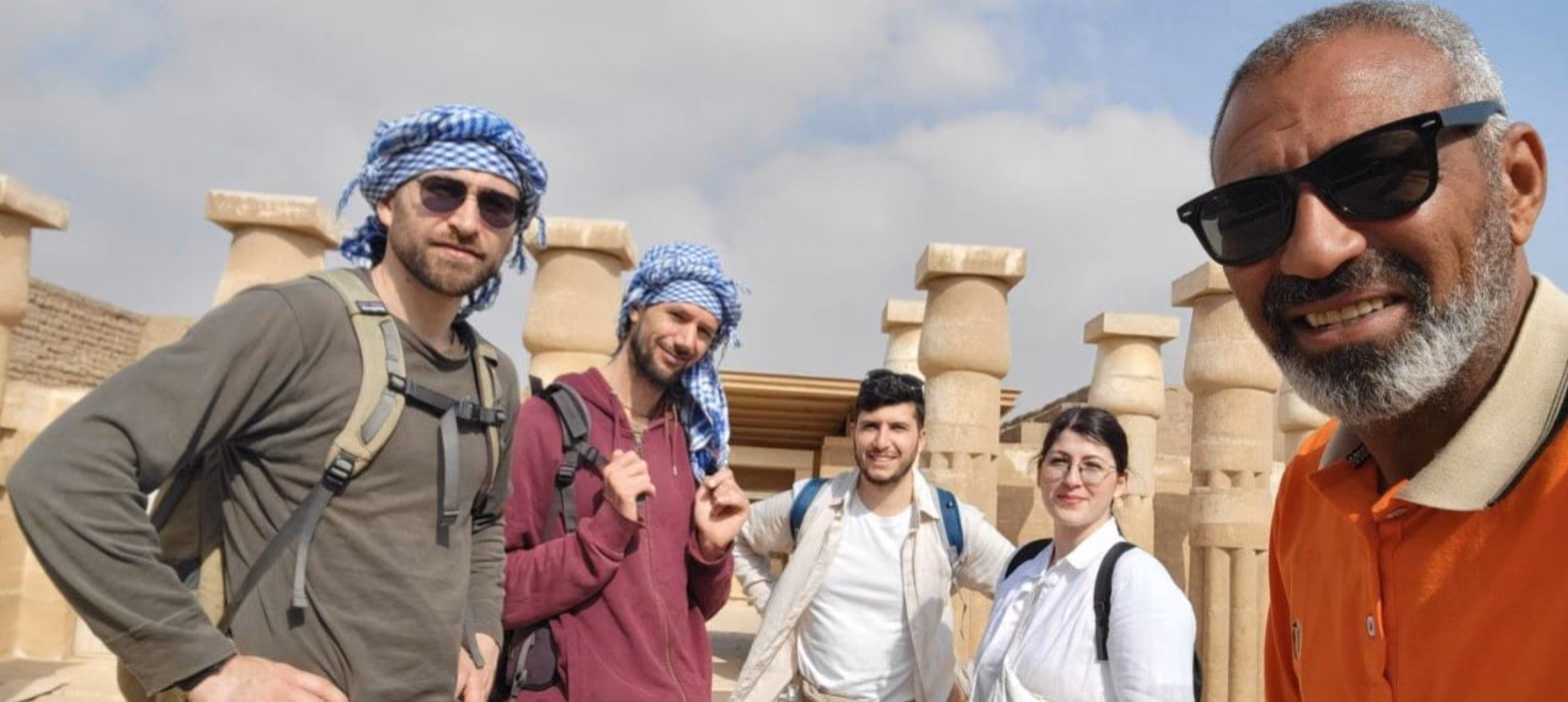 Rami with a group at Saqqara
