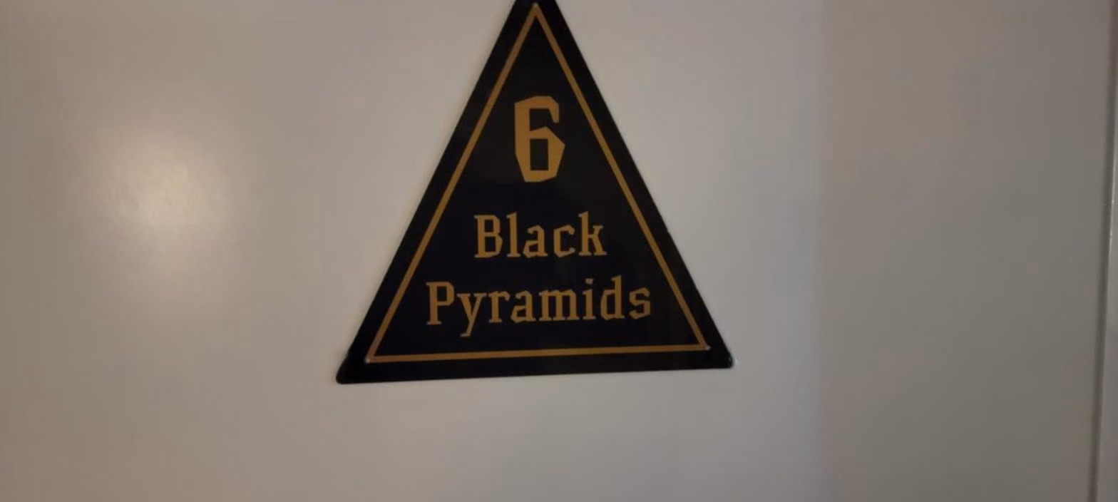Door sign of Room 6, Black Pyramids