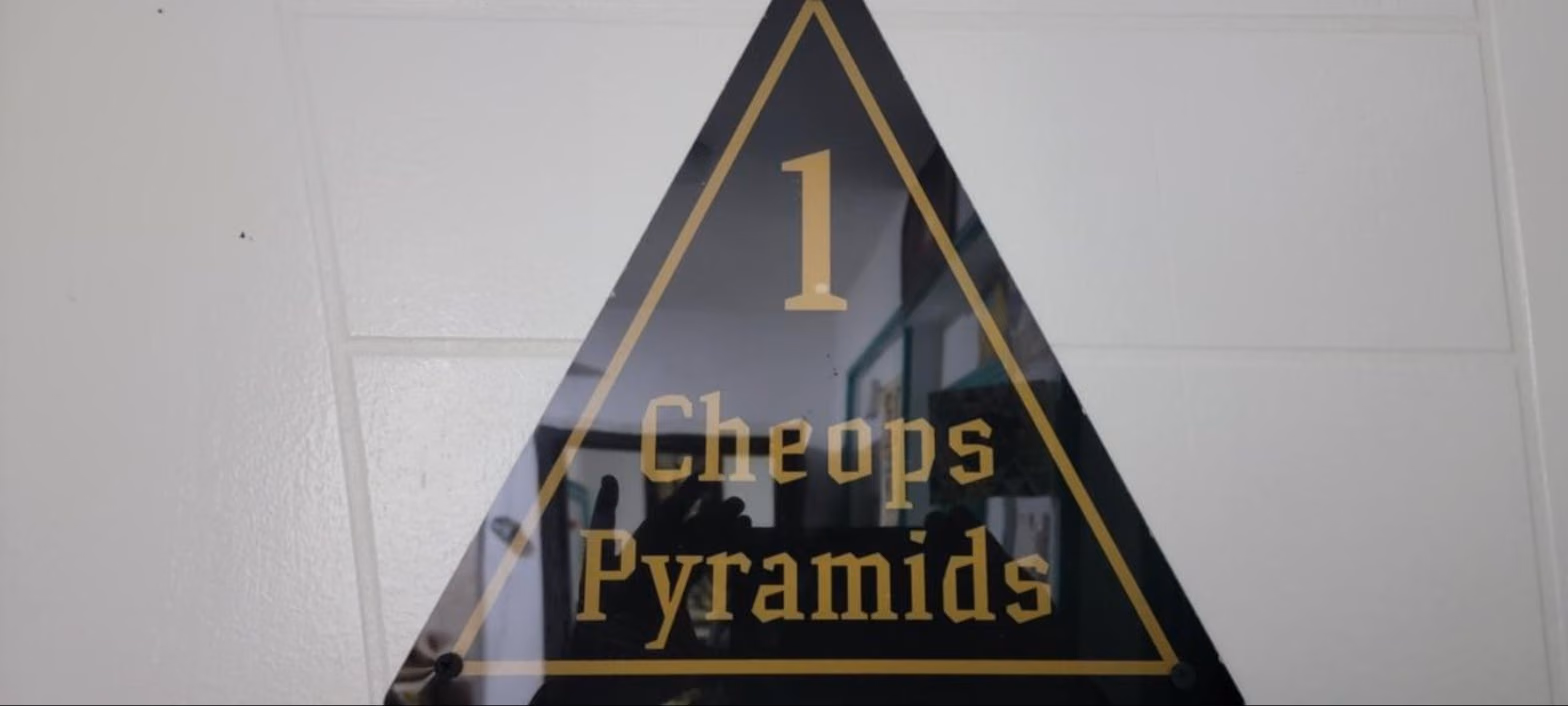 Door sign of Room 1, Cheops Pyramids